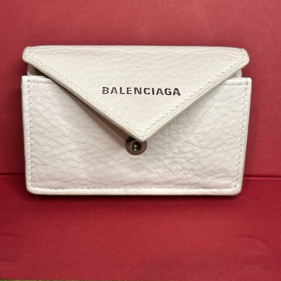 AUTHENTIC Balenciaga Papier Mini Wallet White - Picture 2 of 9
